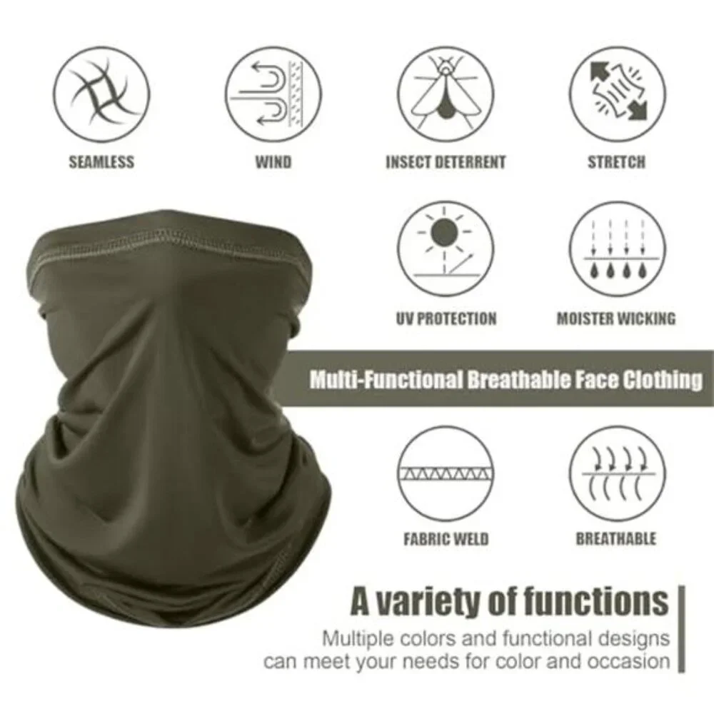 6 Pieces Unisex Summer UV Protection Cooling Neck Gaiter Face Mask